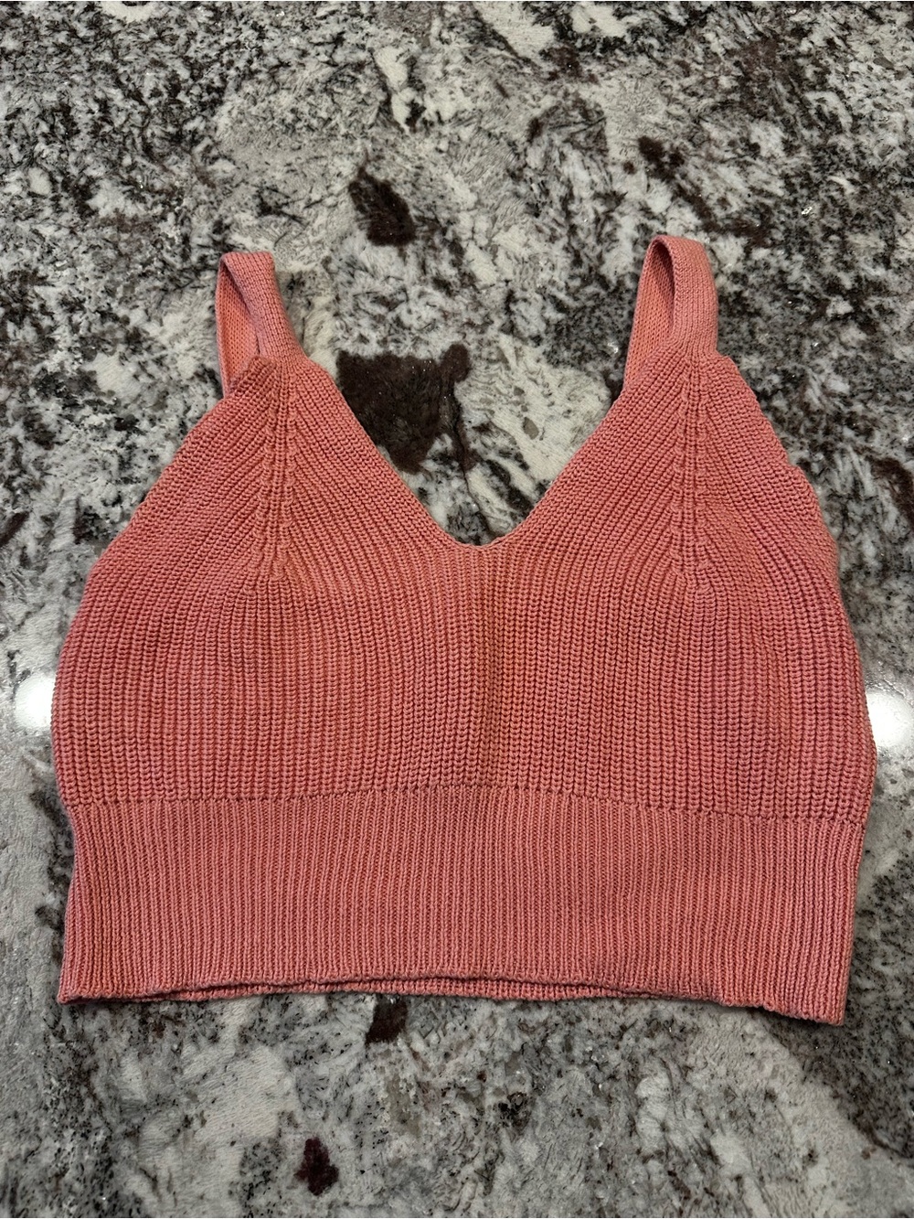 Z Supply Knit Crop Bralette in Dusty Rose
